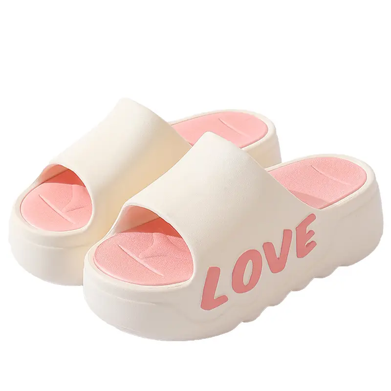 Thick Bottom High Heel Slippers Women's Summer Indoor Home Heightening Fashionable All-match Sandals and Slippers Bathroom Non-slip Soft Bottom Outer Wear - Image 9
