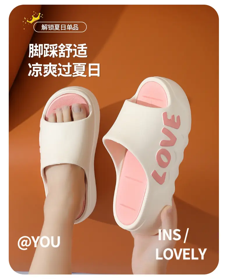 Thick Bottom High Heel Slippers Women's Summer Indoor Home Heightening Fashionable All-match Sandals and Slippers Bathroom Non-slip Soft Bottom Outer Wear — feature 3