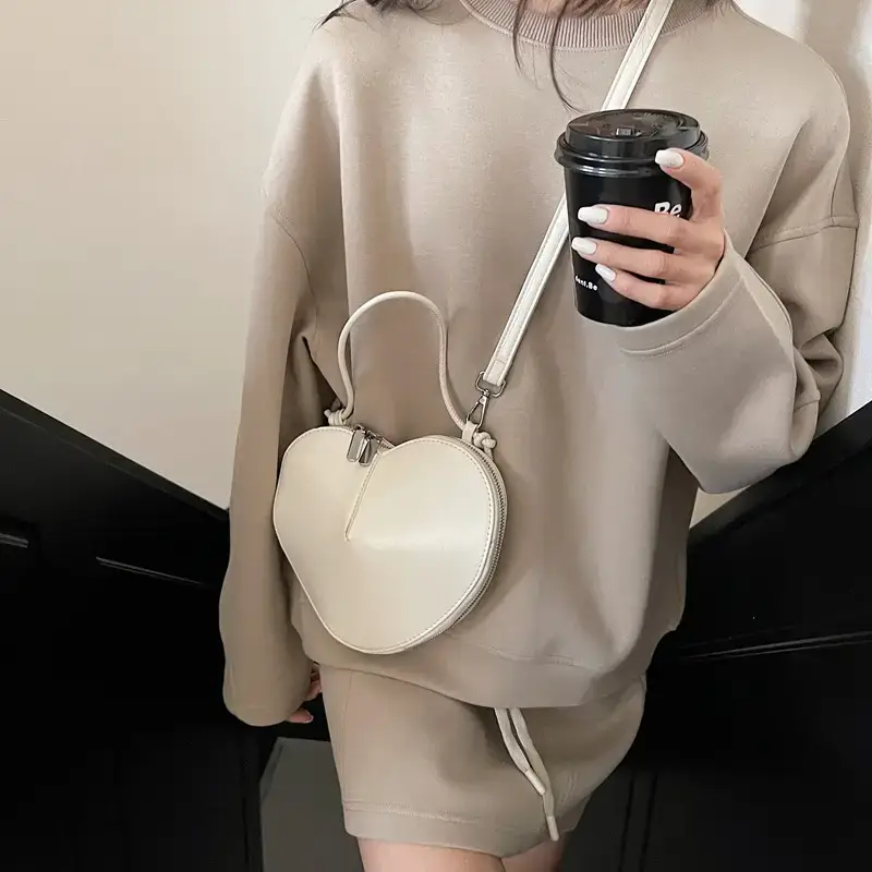 Black 3D Love Shoulder Bag for Women