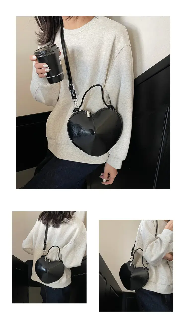 Black 3D Love Shoulder Bag for Women — feature 13