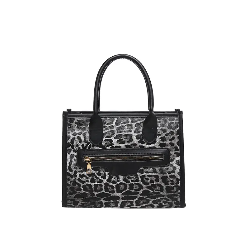 European Leopard Print Large Capacity Women's Shoulder Bag - Image 9
