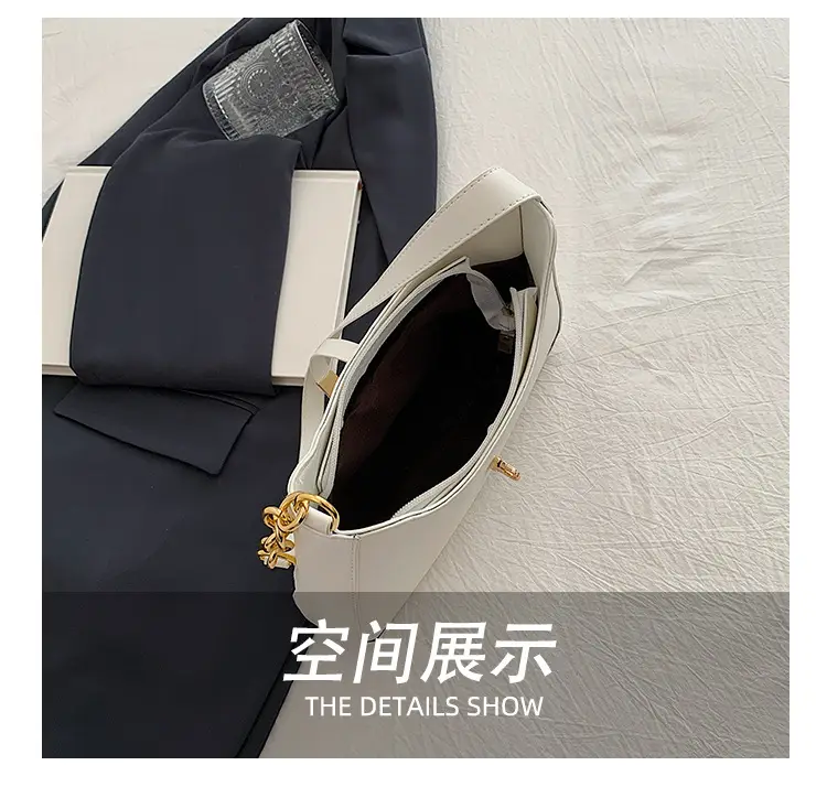 Brown Leather Crossbody Bag with Gold Chain for Women — feature 10