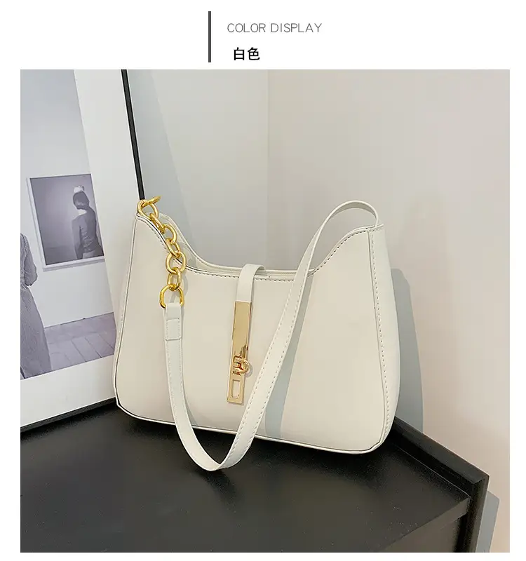 Brown Leather Crossbody Bag with Gold Chain for Women — feature 15