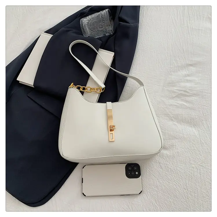 Brown Leather Crossbody Bag with Gold Chain for Women — feature 22