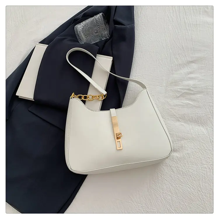 Brown Leather Crossbody Bag with Gold Chain for Women — feature 23