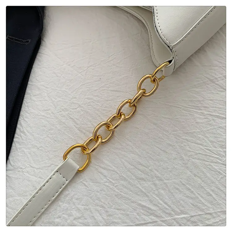 Brown Leather Crossbody Bag with Gold Chain for Women — feature 30
