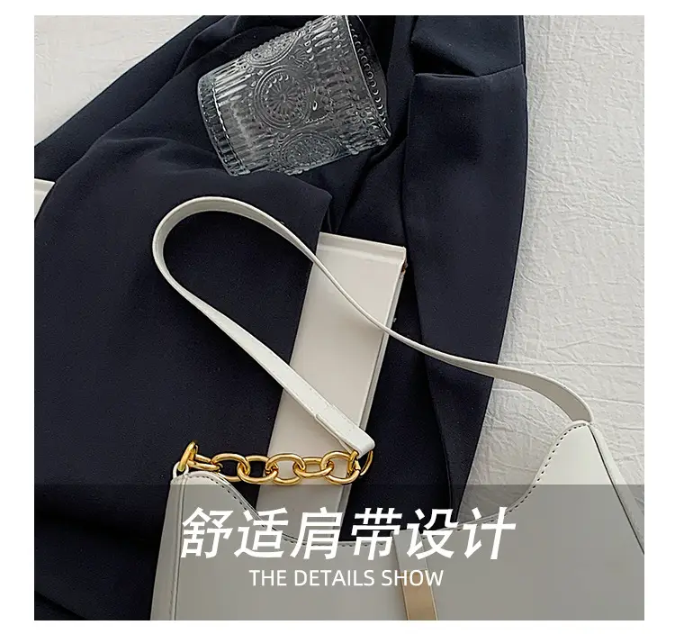 Brown Leather Crossbody Bag with Gold Chain for Women — feature 38