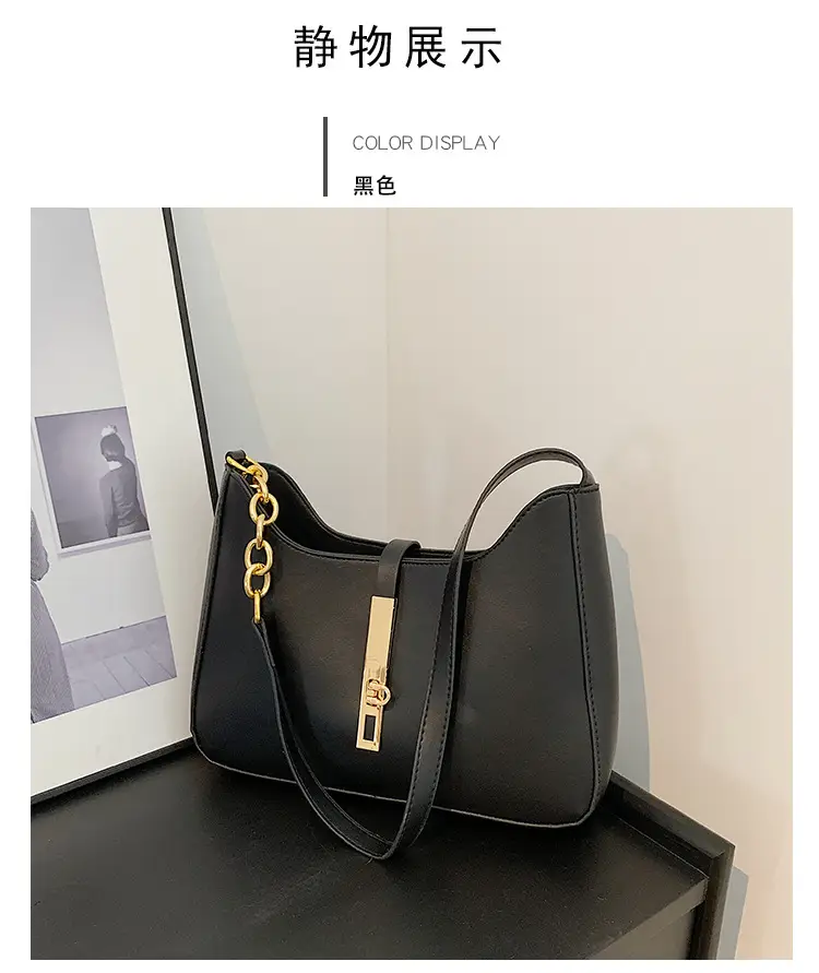 Brown Leather Crossbody Bag with Gold Chain for Women — feature 41