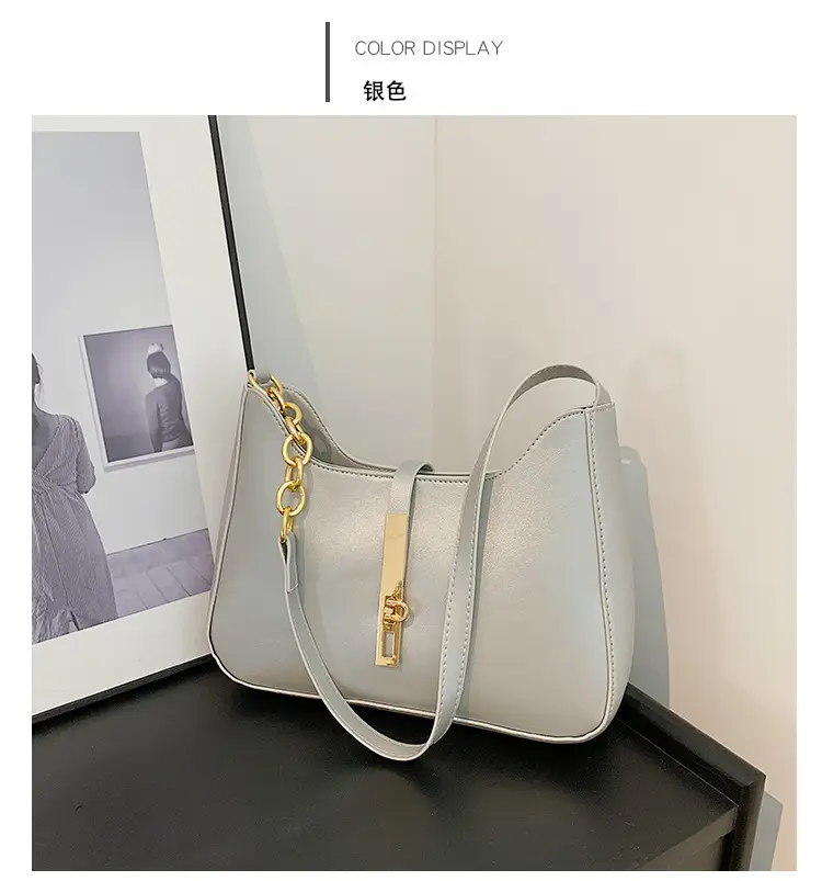 Brown Leather Crossbody Bag with Gold Chain for Women — feature 44
