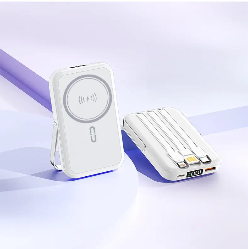 Customized 22.5W Fast Charging Wireless Magsafe Magnetic Power Bank Compact Portable Stand Mobile Power Supply Cross-Border — feature 27