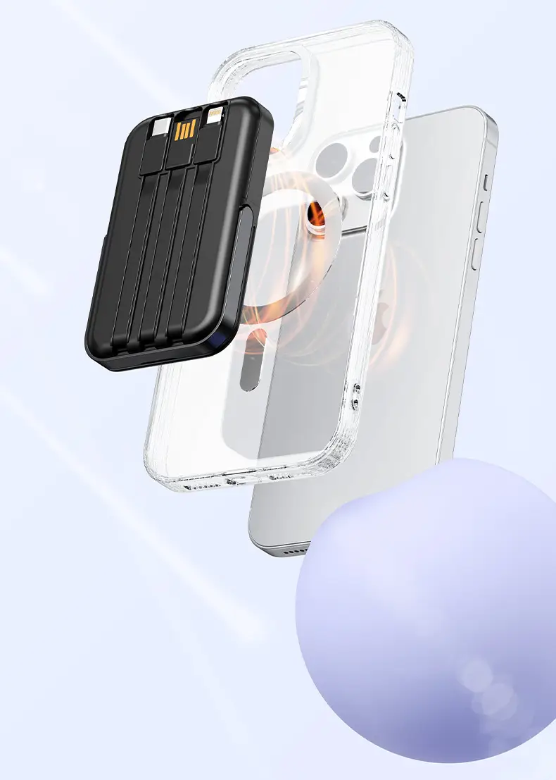 Customized 22.5W Fast Charging Wireless Magsafe Magnetic Power Bank Compact Portable Stand Mobile Power Supply Cross-Border — feature 7