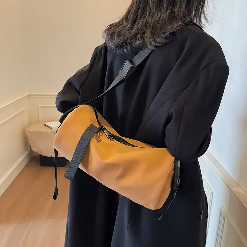 Black Crossbody Bag Large Capacity Women Men