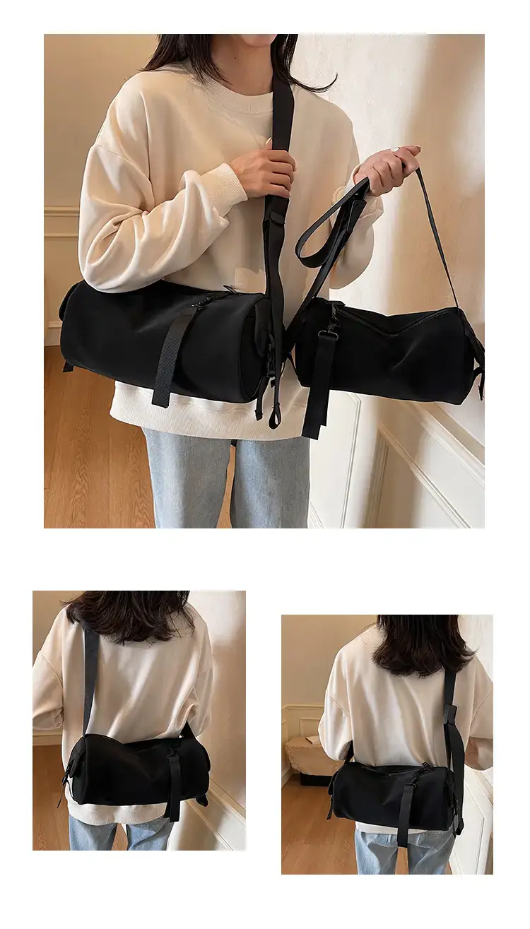 Black Crossbody Bag Large Capacity Women Men — feature 11