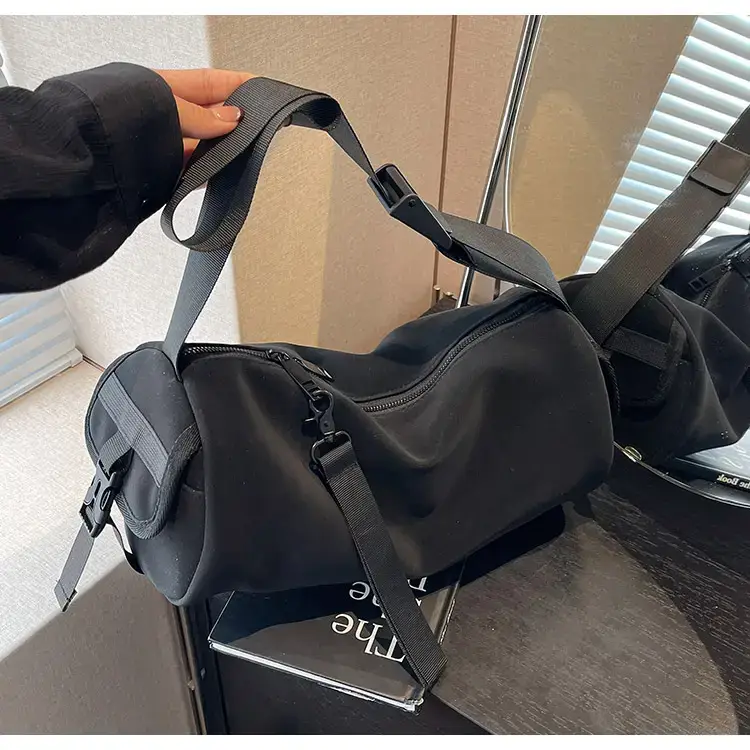 Black Crossbody Bag Large Capacity Women Men — feature 25