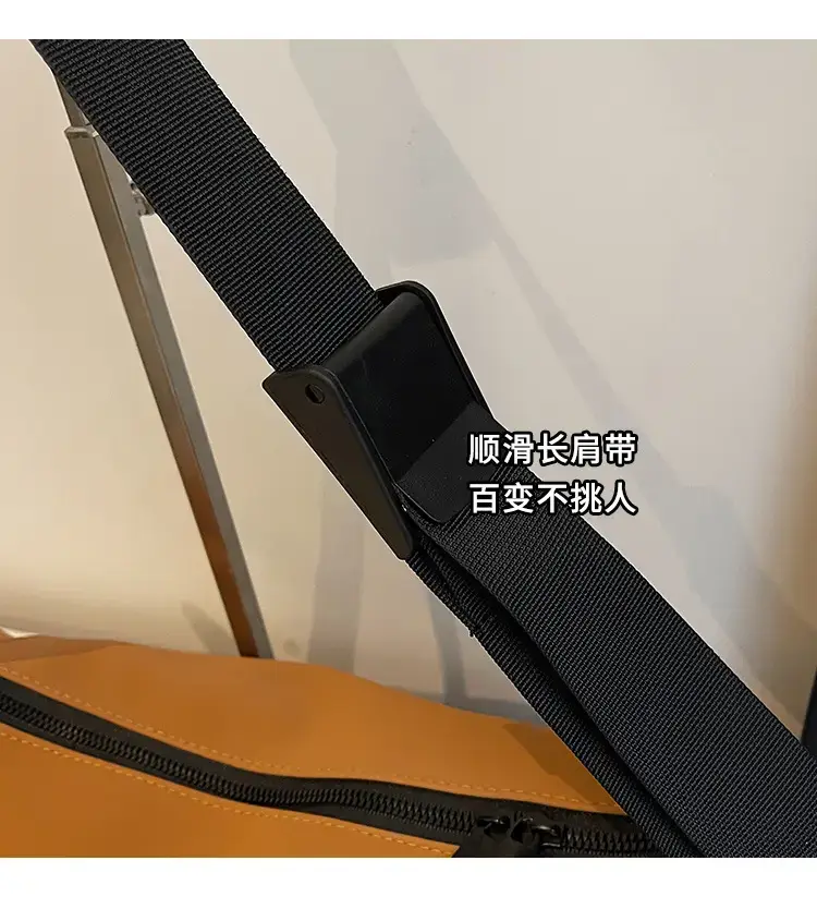 Black Crossbody Bag Large Capacity Women Men — feature 4