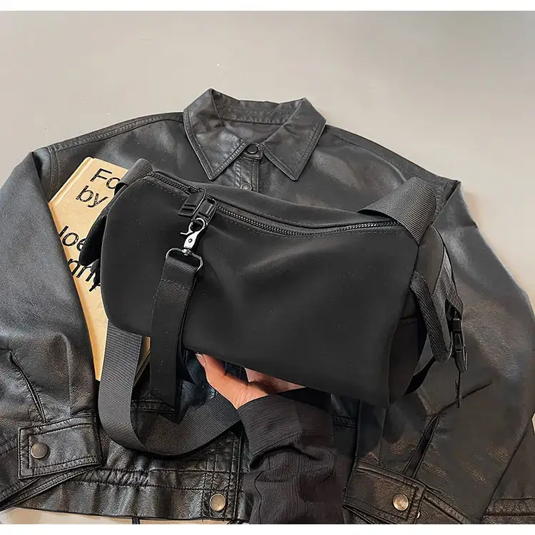 Black Crossbody Bag Large Capacity Women Men — feature 44