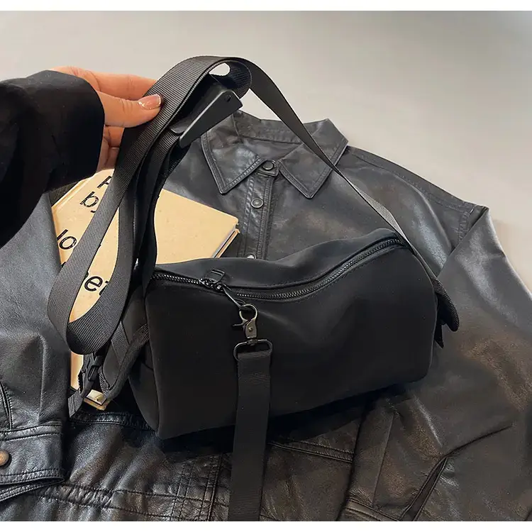 Black Crossbody Bag Large Capacity Women Men — feature 45