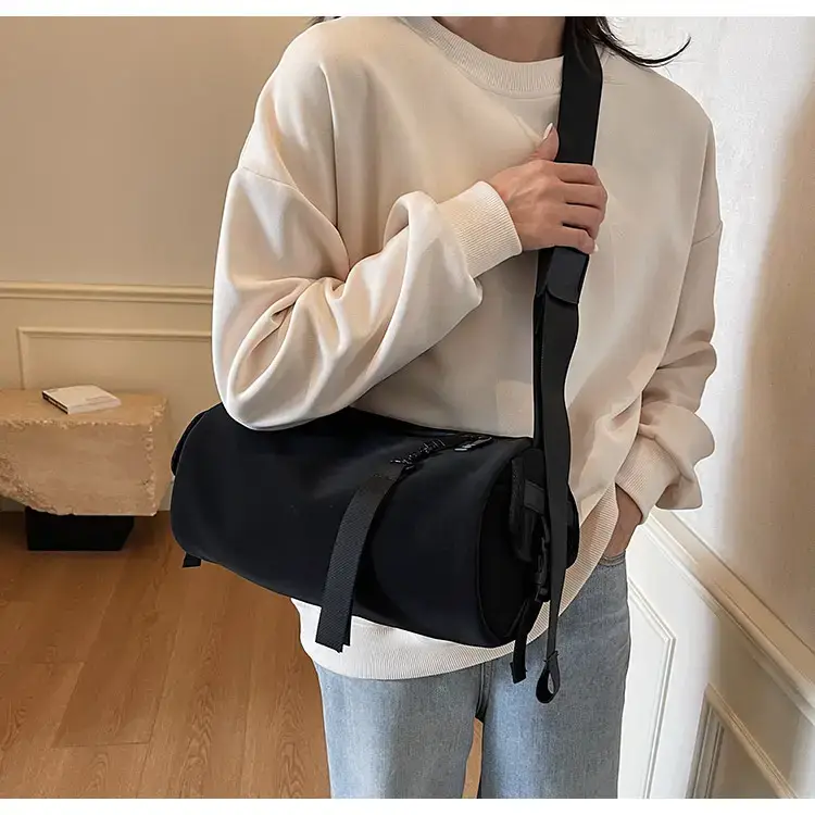 Black Crossbody Bag Large Capacity Women Men — feature 65