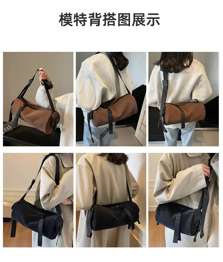 Black Crossbody Bag Large Capacity Women Men — feature 9
