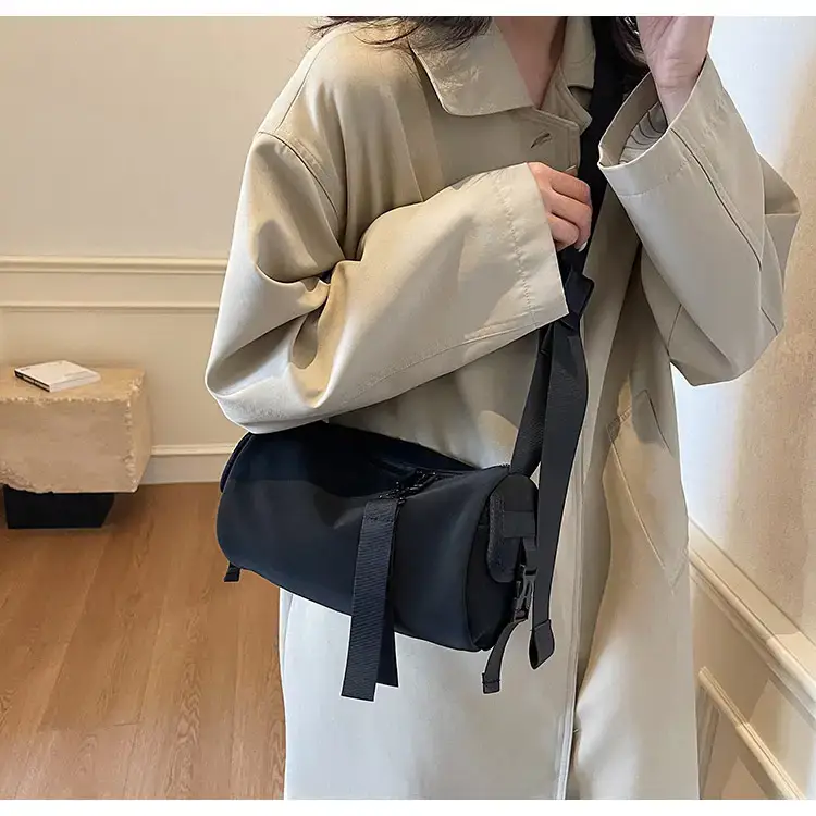 Black Crossbody Bag Large Capacity Women Men — feature 99
