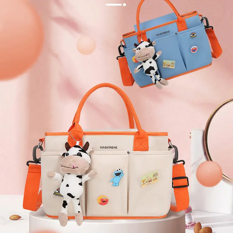 Large Capacity Baby Bag with Cat & Dragon Design - Image 9