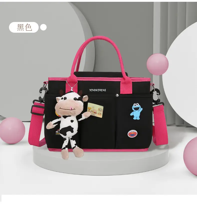 Large Capacity Baby Bag with Cat & Dragon Design — feature 16