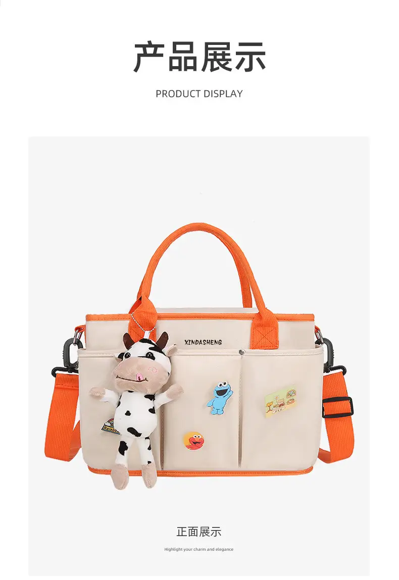 Large Capacity Baby Bag with Cat & Dragon Design — feature 19