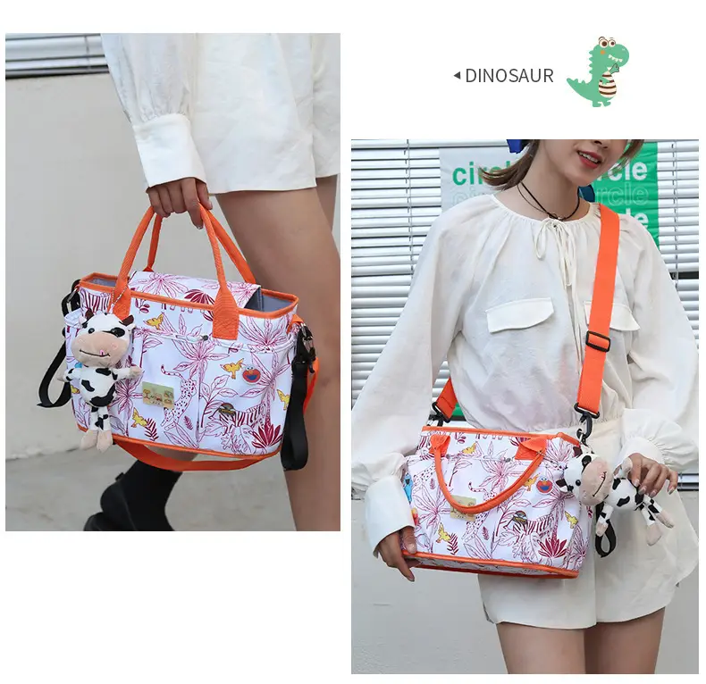 Large Capacity Baby Bag with Cat & Dragon Design — feature 25