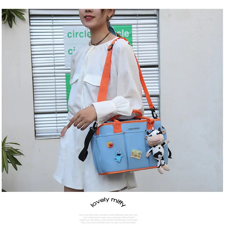 Large Capacity Baby Bag with Cat & Dragon Design — feature 26
