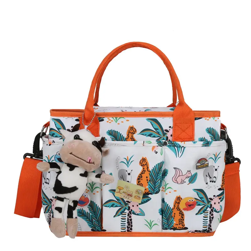 Large Capacity Baby Bag with Cat & Dragon Design - Image 6