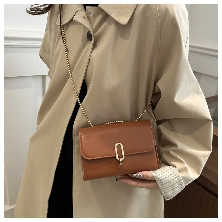 Red French Style Small Square Shoulder Bag for Women — feature 14