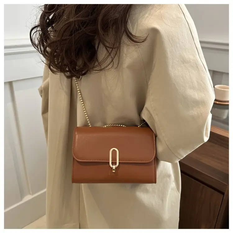 Red French Style Small Square Shoulder Bag for Women — feature 16