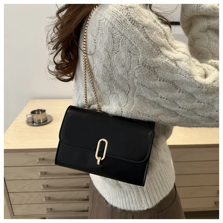 Red French Style Small Square Shoulder Bag for Women — feature 17