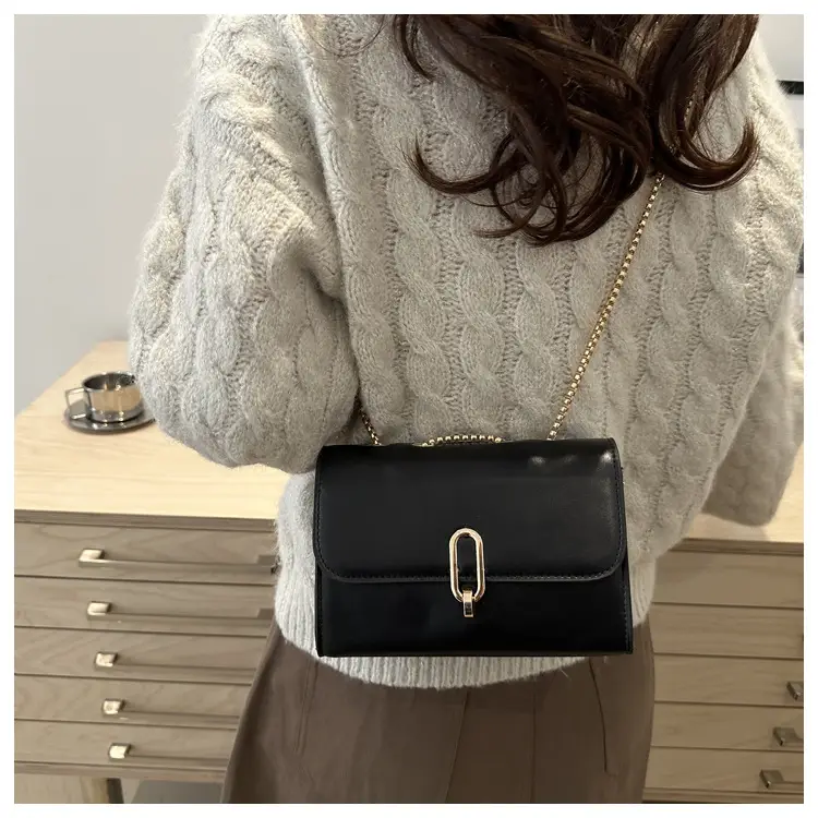 Red French Style Small Square Shoulder Bag for Women — feature 19