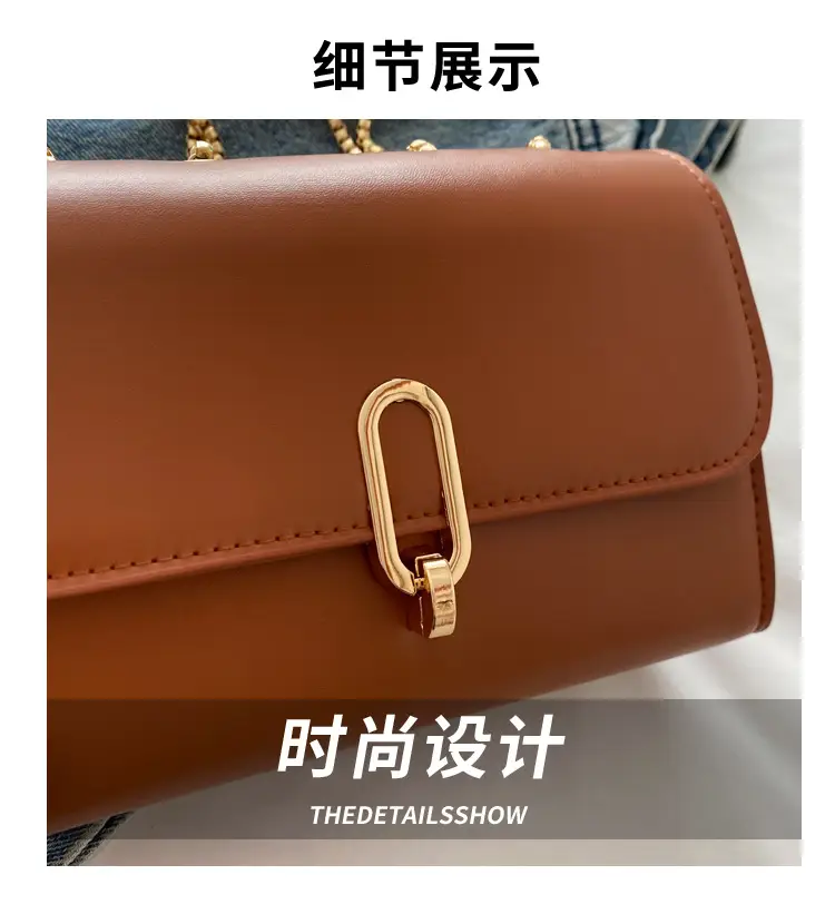 Red French Style Small Square Shoulder Bag for Women — feature 2