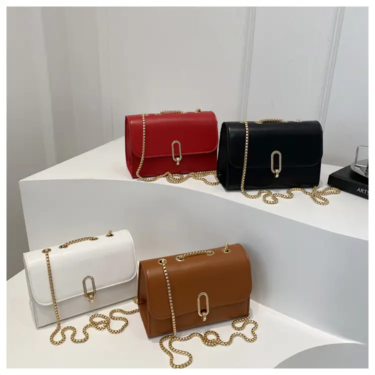 Red French Style Small Square Shoulder Bag for Women — feature 24