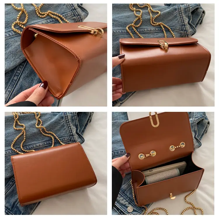 Red French Style Small Square Shoulder Bag for Women — feature 6