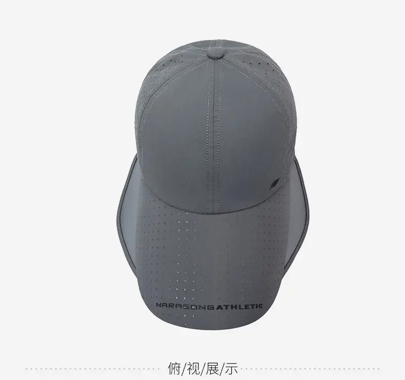 Men Retractable Brim Sunscreen Hat Black Grey — feature 13