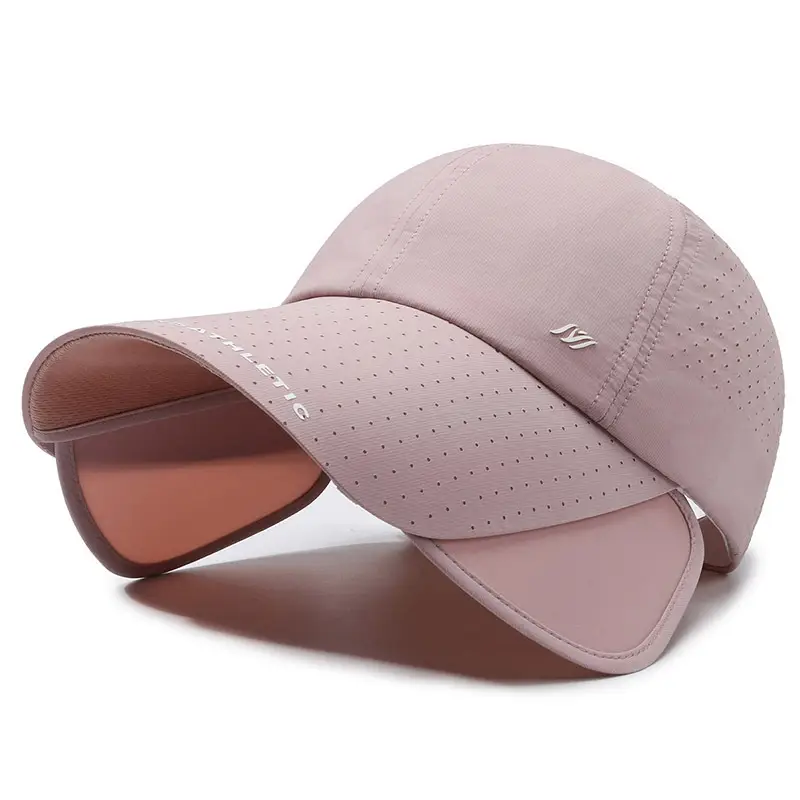 Men Retractable Brim Sunscreen Hat Black Grey