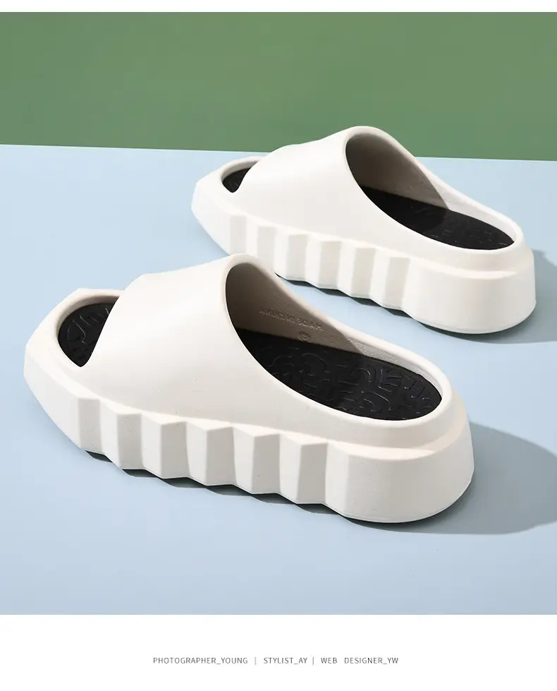 Women's summer all-match high-rise non-smelly feet slippers home non-slip wear-resistant excrement feeling sandals direct sales — feature 11