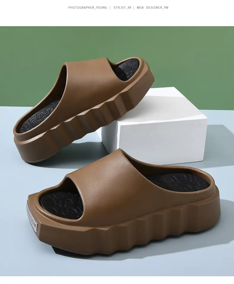 Women's summer all-match high-rise non-smelly feet slippers home non-slip wear-resistant excrement feeling sandals direct sales — feature 13