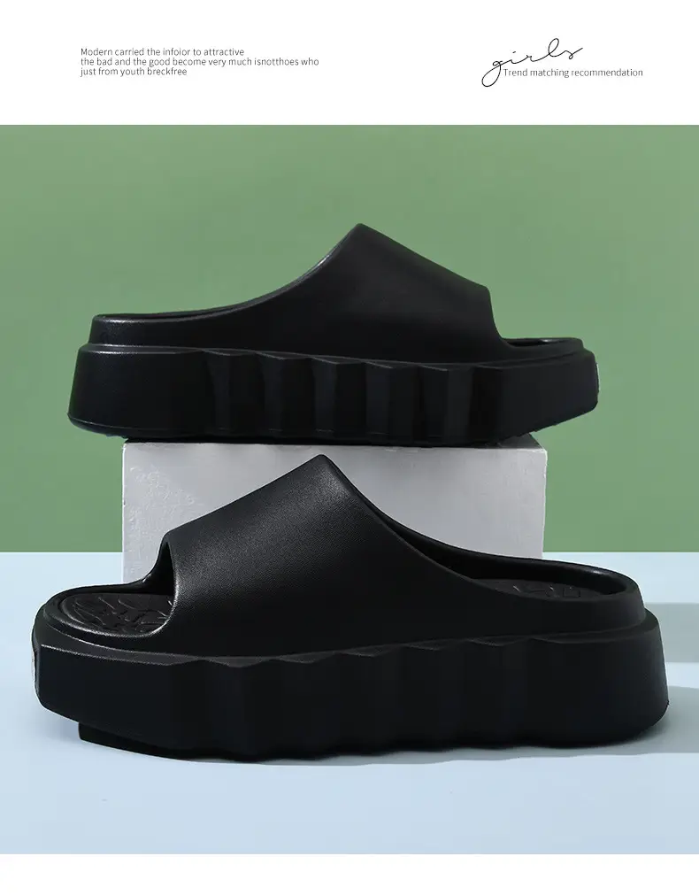 Women's summer all-match high-rise non-smelly feet slippers home non-slip wear-resistant excrement feeling sandals direct sales — feature 17