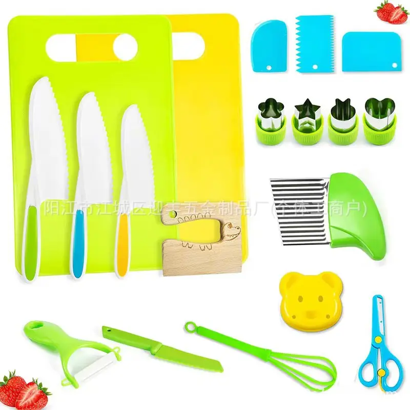 Kids Knife Set with Vegetable Slicer & Cutting Board - Image 6
