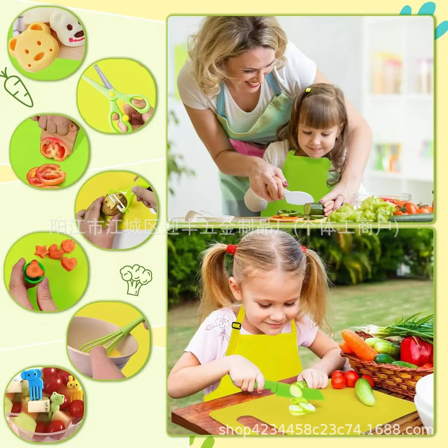 Kids Knife Set with Vegetable Slicer & Cutting Board - Image 14