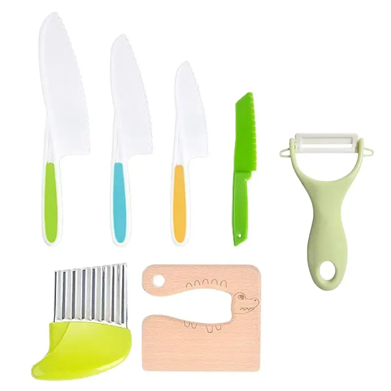 Kids Knife Set with Vegetable Slicer & Cutting Board - Image 15