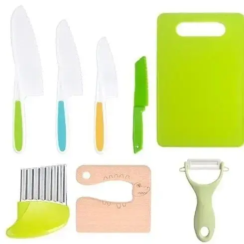 Kids Knife Set with Vegetable Slicer & Cutting Board - Image 10