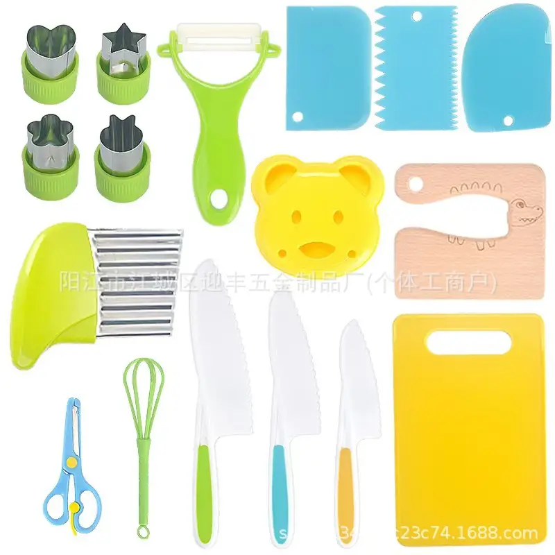 Kids Knife Set with Vegetable Slicer & Cutting Board - Image 4