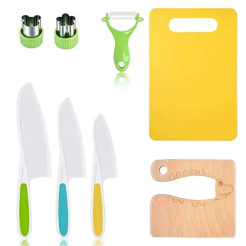 Kids Knife Set with Vegetable Slicer & Cutting Board - Image 9