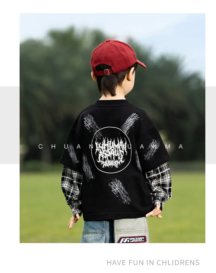 Kids Korean Letter T-Shirt Set Boys 2025 Spring — feature 22