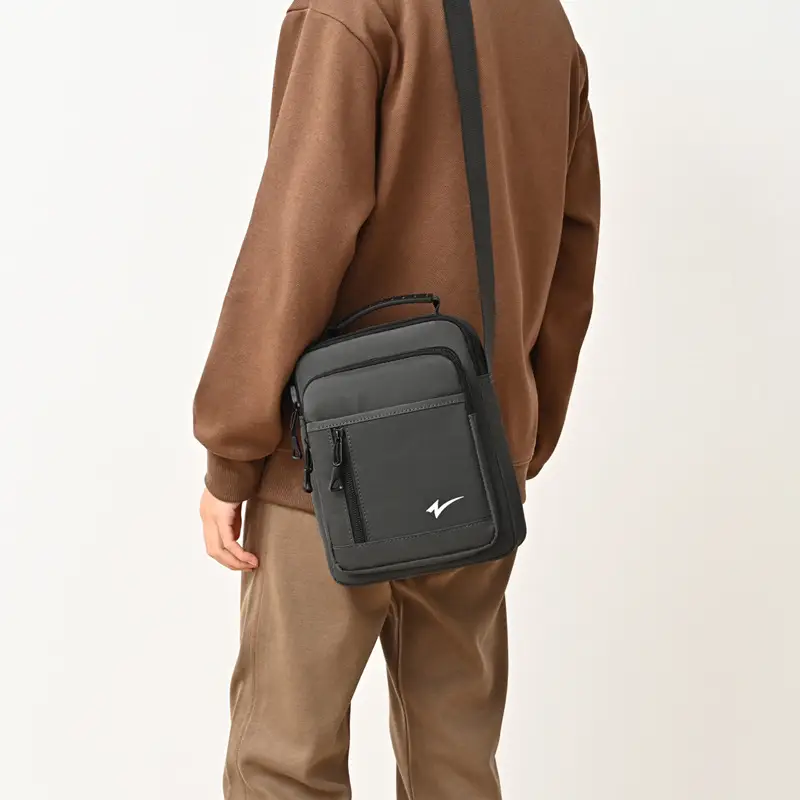 Men's Navy Blue Crossbody Bag Large Capacity Sports Travel Business Work - Image 6